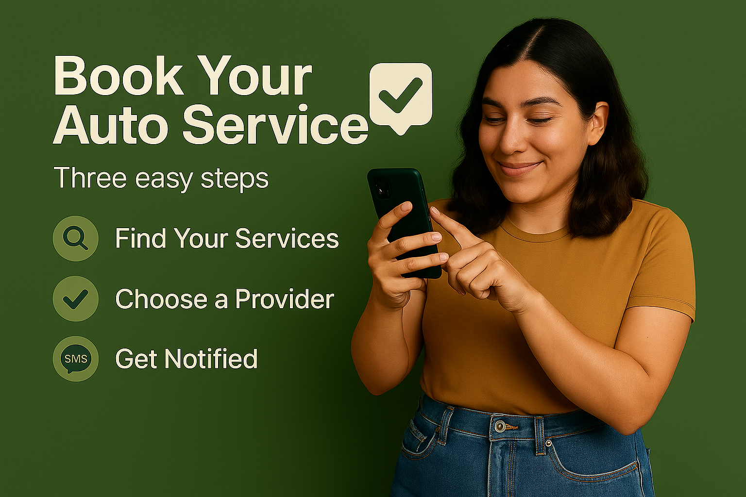 Book Your Auto Service Three easy steps